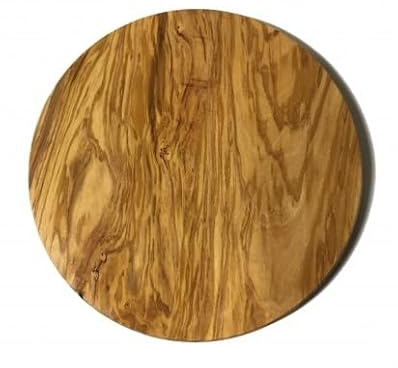 Runde Schneidebrett aus Olivenholz, Durchmesser 24 cm