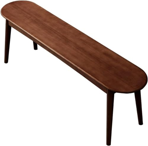 Esszimmerbank aus massivem Eichenholz – Moderne Eingangsbank mit abgerundeten Ecken für Schlafzimmer Esszimmer Küche – Einfache Montage – Stilvoll(Size:100*30*45cm/39.4*11.8*17.7in,Color:Walnussfarbe)