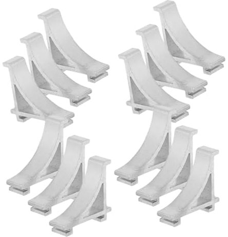 NULYLU 12pcs Metal Freezer Shelf Clips Adjustable Refrigerator Support Hooks Suitable for Coolers and Fridges