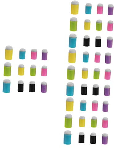 SEWACC 4 Sätze Bemalen Fingerpinsel Fingermalpinsel Handwerklicher Finger Zeichnen Mit Fingerklecksen Kinder Briefmarken Kleister Zeichnen Tintenpinsel Schwamm 12 Stück * 4