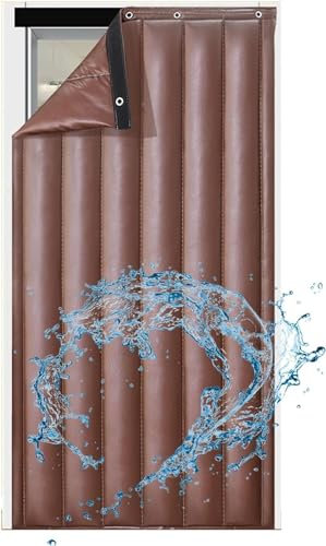 Wärmeisolierter Türvorhang, Schallschutzdecke als Lärmschutz für Türabdeckungen, temporäre Türen, strapazierfähiges Kälte-/Wärmeschutzgitter, wetterfest, winddicht, beschwerter Boden, anpassbar