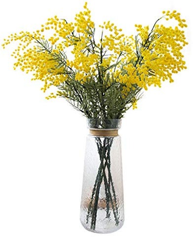 CWLPSL Künstliche Blume im Topf, künstliche dekorative Blumen, Akazie, künstliche Blumen, Heimarrangement mit Vase, künstliche Pflanze, Blumenarrangement