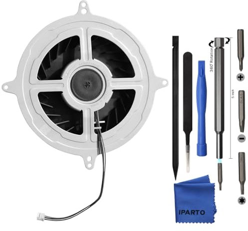 iParto Internal Cooling Fan Replacement for Sony PlayStation 5 PS5 Console Cooling Fan Replacement (CFI-1200 (9cm Cable))