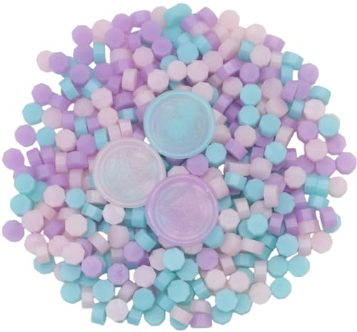 150Pcs Wachs Siegel Perlen,Wachs Siegel Perlen Set mit 3 Farben perfekt für Geschenk Versiegelung, Brief Versiegelung，Hochzeitskarten Versiegelung, Umschläge Versiegelung (Gelée Farbe)