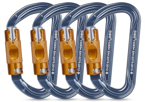 Karabiner Klettern Kletterausrüstung, Karabinerhaken aus Aluminium Alloy Karabiner Karabinerhaken für Hängematte, Schaukel, Camping, Angeln, Outdoor-Ausrüstung