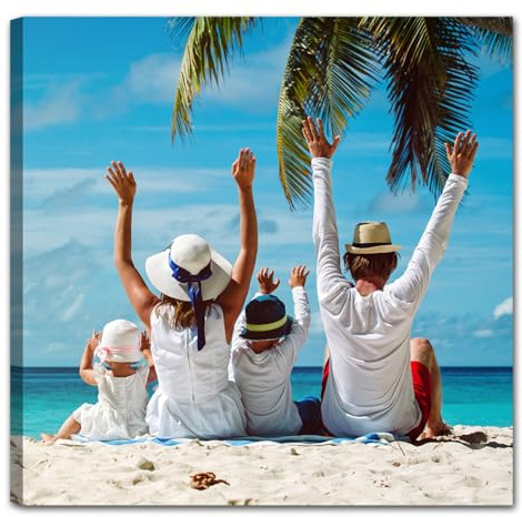 canvashop Quadro Personalizzato con Foto Stampa su Tela Quadrato 40x40 cm | Quadri Moderni Soggiorno, Idea Regalo, canvas da parete