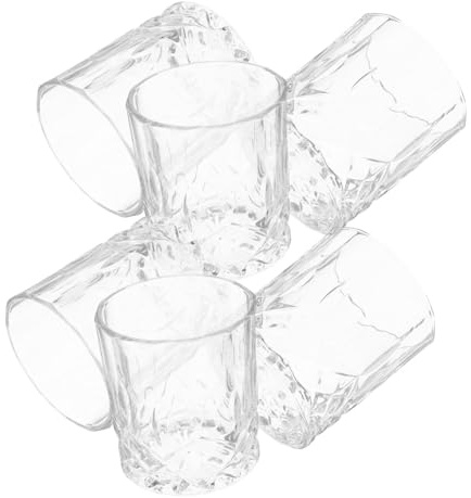 PLAFOPE 6pezzi Bicchieri Da Whisky in Vetro Bicchieri Da Cocktail Capaci Per Uso Domestico e Feste