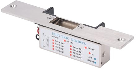 Cierre Electrico, Cerradura Electrónica in Acciaio Inox e PVC, Universale per Porte in Legno e Metallo - Accesso Sicuro, Funzionamento Fail Safe, Installazione Semplice per Casa