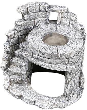 MotiveTech Cachette pour Reptiles, Grotte en Résine, Aire de Jeux, Décoration de Nid pour Terrarium, Habitat pour Geckos, Amphibiens et Poissons