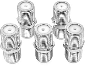 JZK 5 pezzi Connettore per cavo coassiale satellitare, connettore F, adattatore prolunga antenna TV, femmina-femmina RG59/RG6/antenna SAT cavo connettore, adattatore tipo F
