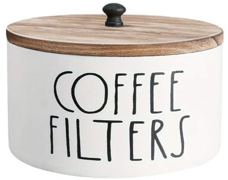 Kaffefilterhållare För Användning På Köksbänken Trä Gårdsinredning Med Lock