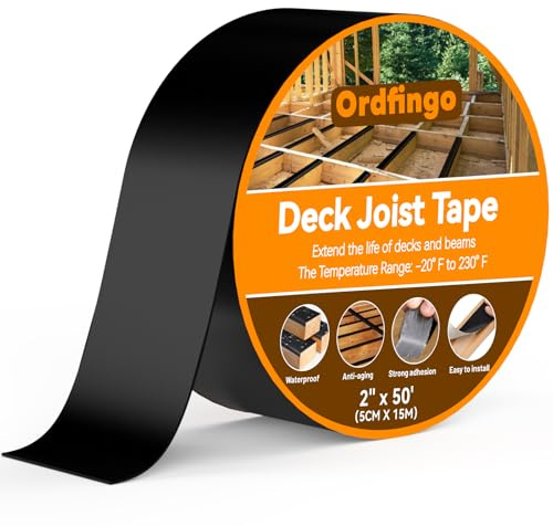 Ordfingo Butylband Dichtungsband Wasserdichtes 50mm × 15m - 1 Stück | Butyl Klebeband Witterungsbeständiges, korrosionsbeständiges, selbstklebendes Dichtungsband Deckbalkenband Bitumenband