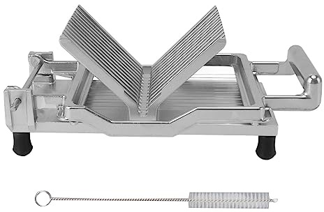 Acouto Manuell Ostskärare Handhållen Toast Brödsmörgåsskärare, 304 Livsmedelsklassade Blad i Aluminiumlegering, Justerbara Skallinjer Anti-halk Bas för Hemkök Skivning (10 mm)