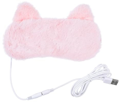 ORFOFE Máscara Ojos Calefacción USB de Franela y Pp, Compresa Caliente para Aliviar la Fatiga, Adecuado para Viajar y Antes de Dormir