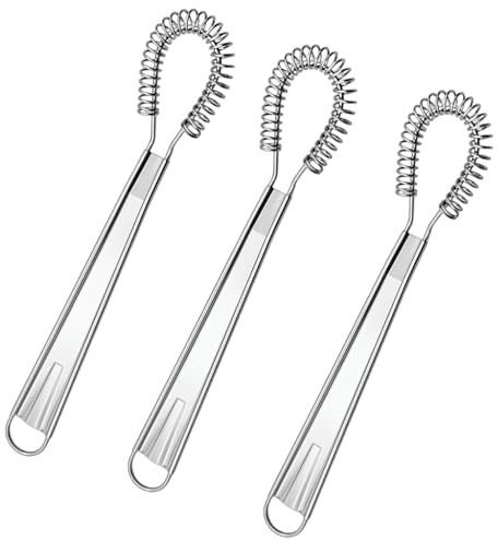 3 PCS Mini Fouet Cuisine Acier Inoxydable pour Melanger Vinaigrette et | Sauces, Agitateur, Manuel, Polyvalent, Cuisson, Preparation, Quotidienne, Qualite, Solid, Pratique, Robuste, Compact