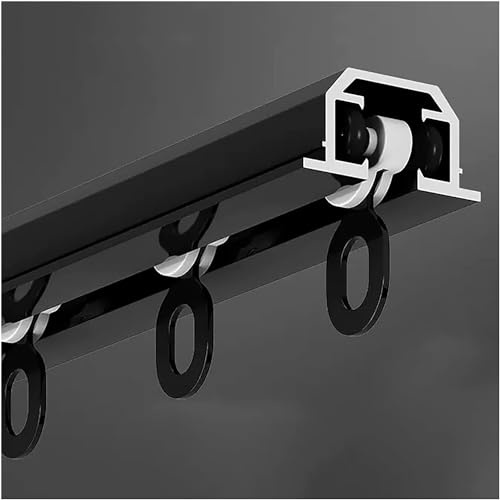 Kommersiella gardinstänger i aluminium, 2-10 m, takmonterat spårsystem, dolda gardinskenor för vardagsrum/kontor, rymddelarlösningar, justerbar och hållbar design