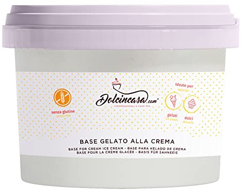 Dolcincasa-Base per Gelato Emulsionante Stabilizzante e Addensante Senza Glutine 500gr Prodotto di Alta Qualità con Farina di Semi di Carrube