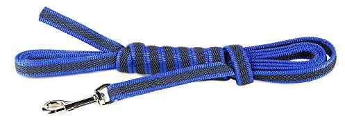 IDC Color & Gray gumierte Leine, 14 mm x 5 m mit Schlaufe, Blau-Grau