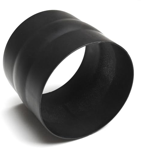 raik Rauchrohr-Adapter Verbindungsstück für 150 mm Durchmesser Ofenrohre 2 mm Stahlblech Senotherm Beschichtung Schwarz