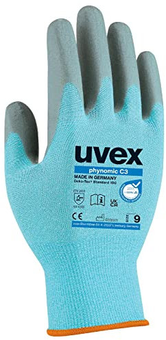 uvex Schnittschutzhandschuhe phynomic C3 60080, Schutzhandschuh für Lebensmittelbereich, sehr reißfest, Größe:7