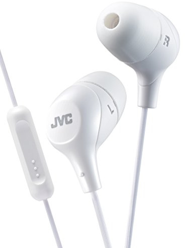 JVC HA-FX38M-W-E, Auriculares intrauditivos con control remoto y micrófono, Blanco