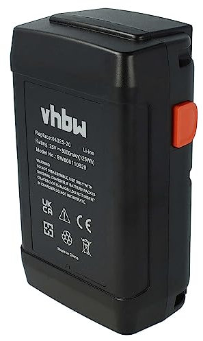 vhbw Akku kompatibel mit Gardena Spindelmäher 380 C (4024-20), 380 EC (4028-20), 380 Li (4025-20) Rasenmäher (5000mAh 25V Li-Ion)