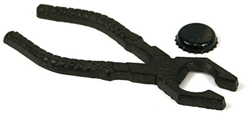 BLACK GINGER Cast Iron Beer Bottle Opener. Mens Gift in Various Designs. Tractor, Pliers, Hammer, Spade Fork, Garden, Penguin (Pliers)