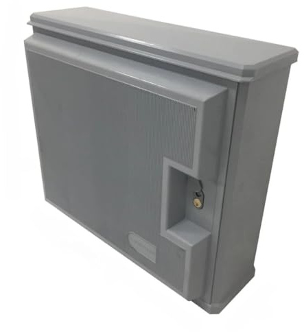 EINSIDE Cassetta per contatore Enel in vetroresina con serratura, 4 posti | 72 x 66 x 27 cm