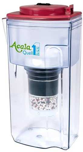 Wasserfilter AcalaQuell® One | Himbeere | Aktivkohle Wasserfilter | Höchste Filterleistung - mehrschichtig | BPA u. BPB frei | ReNaWa® - Technology | Kreiert köstlich schmeckendes, wohltuendes Wasser