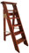 XWZJY Escalera Grande Espesamiento Madera Maciza Escalera Plegable con Pedal Ancho de 6 Pasos para Patio/Interior y Exterior, Altura 120 cm, Carga máxima 100 kg