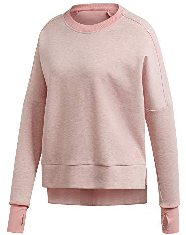adidas W Ver Crew, Maglia di Tuta Donna, Rosa mélange (Glpnme), XS