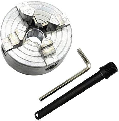 Z011A 4-Backen Chuck Clamp Metall Drehfutter, Vierbackenfutter Metall Drehbankfutter Drehmaschine Teil Drehmeißel Backen-Spannfutter Für Metall Mini Drehmaschine M12x1mm Gewinde