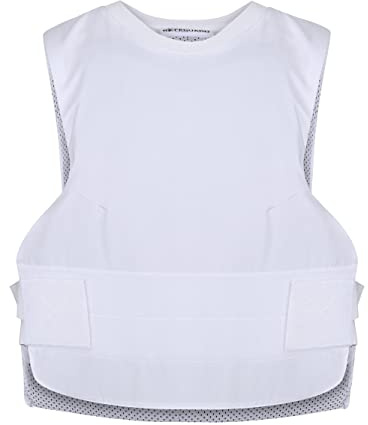 SafeGuard Clothing Female CoolMAX Bullet Proof Level II + Stab Level 1 Covert Vest - White, M (FMAX-OVT-210-WHT)
