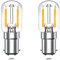 Bonlux Ampoule LED Baïonnette pour Machine à Coudre 2W Équivalent Lampe Halogène B15d 15W, 230V, Blanc Chaud 2700K,150LM, AC 220-240V, 2 contacts, non-dimmable, Petite B15d COB Filament LED, Lot de 2