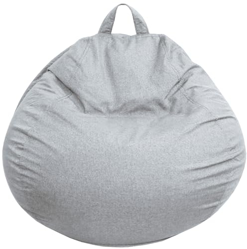 bananair - Sitzsack Kinder - Weich & Bequem, Maschinenwaschbarer Bezug, Leicht Transportierbar - Gaming Sitzsack mit Füllung, Bean Bag Chair XXL (80x70 cm, Grau)