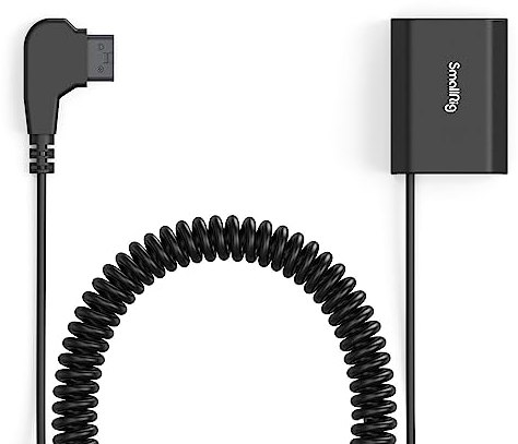SMALLRIG D-Tap auf Dummy-Akku für NP-FZ100, Spiral-Stromkabel für Sony NP-FZ100 A6600, A9 II, A7 III, A7R III, A1, A7C, A7S III, A7R IV, A7R V, A6700, FX3, FX30, A7CR, A7C II, A7 IV, ZV-E1-4253B