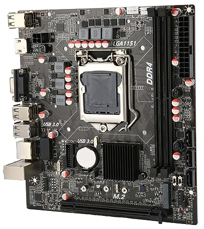 ASHATA Carte Mère B250B4, Ordinateur de Bureau M Carte Mère ATX pour LGA 1151 pour 6 7 8 9 Génération Core I3 I5 I7 Double Canal DDR4 Mémoire M.2 Interface PCI E X16 Gen 3.0 Slot