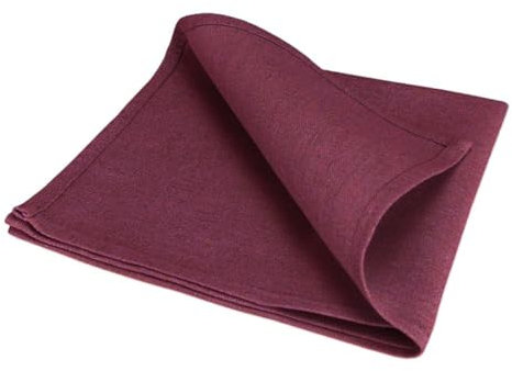 Byour3 – Set mit 6 Baumwolle Stoffservietten Tuchserviette Weich Wiederverwendbar Waschbar Hochwertig Einfarbig Für Jeden Tag Haushalt Feier Hotel Restaurants Lunch (Bordeaux, 45 x 45 cm)