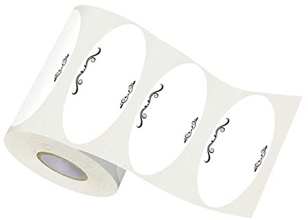 SEWACC Canning Label Stickers 2.5x5cm, 500pcs Roll Permanent Adhesive Sealing Labels for Freezer Storage and Jar Packaging
