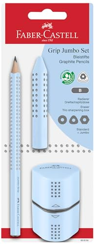 Faber-Castell - Schreibset Jumbo Grip Sky Blue, 3-teilig