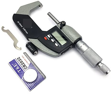 Micromètre extérieur 25-50mm 0.001mm Micromètres à l'extérieur électronique Tools numériques Matériel de calibre Micromètre Micromètre Carbure Tip Outil de mesure, Outil automobile d'atelier de machi