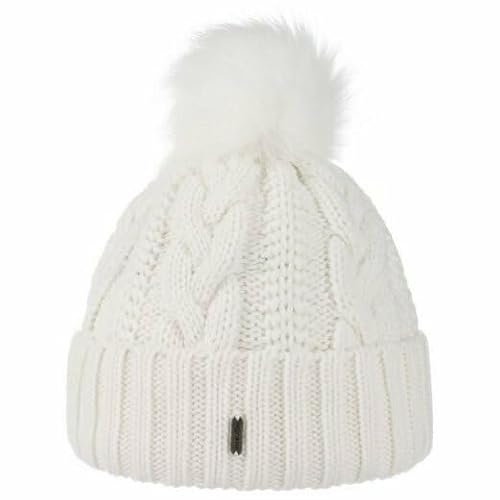 HomeRelax&Style Premium Damen Wintermütze » gefütterte Strickmütze weiß » Bommelmütze » Mütze » Beanie