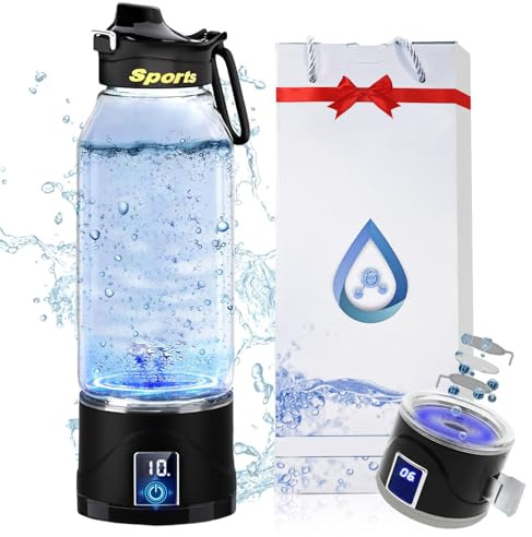 1L Portable Hydrogen Water Bottle, Hydro Water Bottle SPE Technology | Hydrogen Rich, Ionizer Hydrogen Water Generator, One-Button Operation 3 Min for Gym, Home, Travel, Sport, Office
