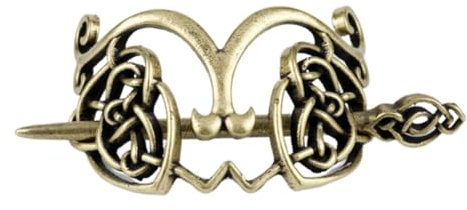 VALICLUD Fermagli Per Chioma Vintage in Metallo Bronzo 2 Pezzi, Bastoncini Creativi Stile Vichingo Per Donne e Ragazze, Accessori Eleganti Per Feste, Cosplay e Uso Quotidiano