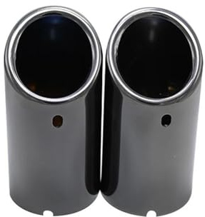 Tubos Sistema Escape Silenciador Escape Acero Inoxidable 70mm para Coche para VW para Tiguan MK2 Golf 6 7 Mk7 para Jetta Mk6 1.4T 1.6L Tubo Escape Silenciador Automóvil(2 Piezas Negro)