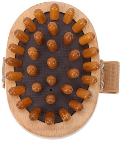 BESTYASH Massagebürste aus Buchenholz Manuelles Handmassagegerät mit Airbag Tiefengewebsmassage für Bauch Rücken Muskelentspannung Natürliche Materialien Wellness Massage