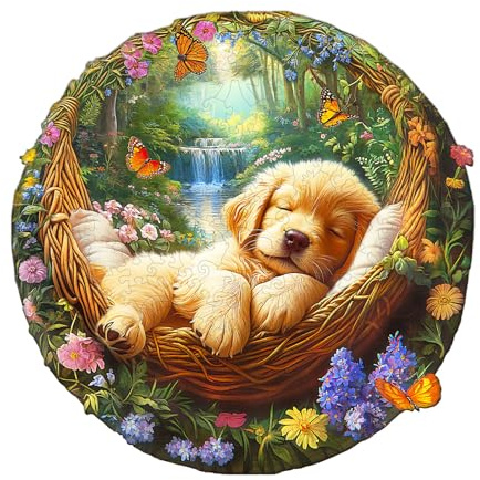 Hakumata Holzpuzzle Erwachsene Hunde - 200 Teile Holz Puzzle Geschenkbox | Holzpuzzle für Erwachsene Wanddekoration,Wooden Puzzle,Weihnachten und Geburtstag Geschenke für Puzzleliebhaber,Stressabbau