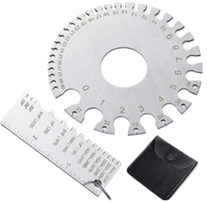 Wire Gauge Measuring Tool | Metal Sheets Welding Thickness Gauge,Double-Sided Measuring Ruler for Enthusiasts, Professionals, Fabrication, Automotive, Woodworking