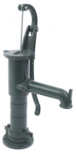 Manual Well Pump - Cast Iron Hand Pump for Deep Water Suction, Ideal for Home Gardens and Ground Water Access