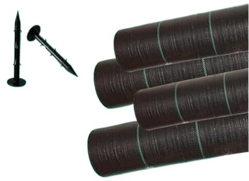 DUBTEDHOU Tela para el Control de Malas Hierbas, Tela geotextil for Control de malezas y erosión del Suelo en Varios tamaños(1.2x91m(4x300ft))